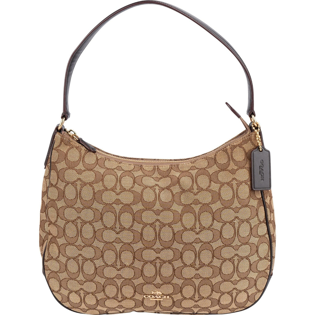 Coach Monogram Signature Canvas Hobo Shoulder Bag