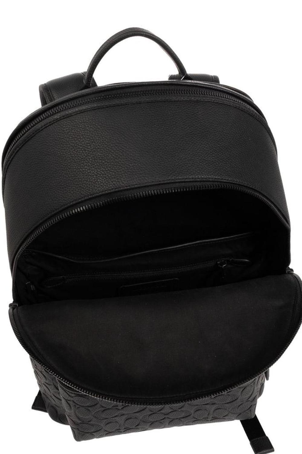 Coach Monogram Embossed Backpack